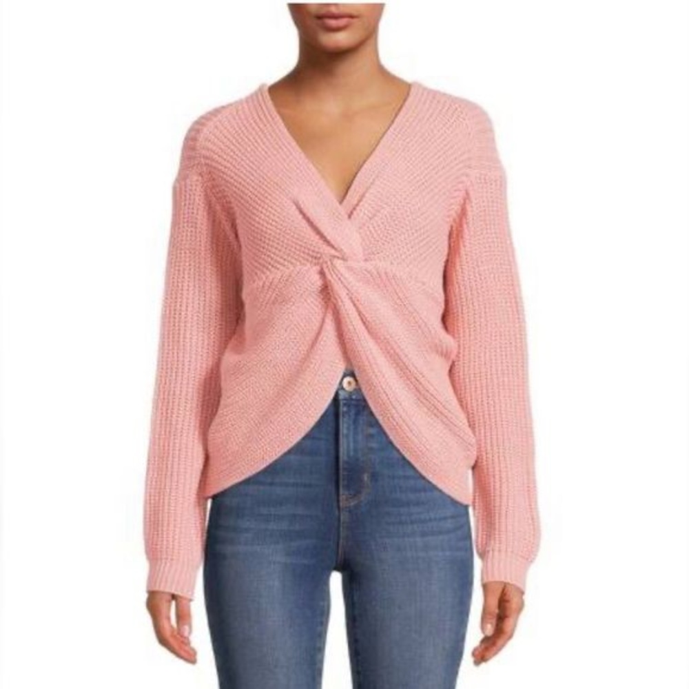 Inner Circle - NWT- 2-Way Twist Knot Ribbed Knit Sweater - Size: Large